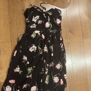 Topshop Floral Black Maxi Dress